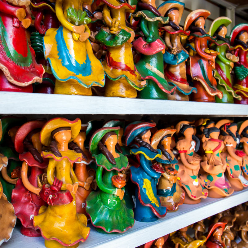 Traditional Ceramic Souvenirs In The Dominican Republic.