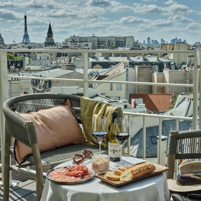 Dinner On A Table With A View Of Paris