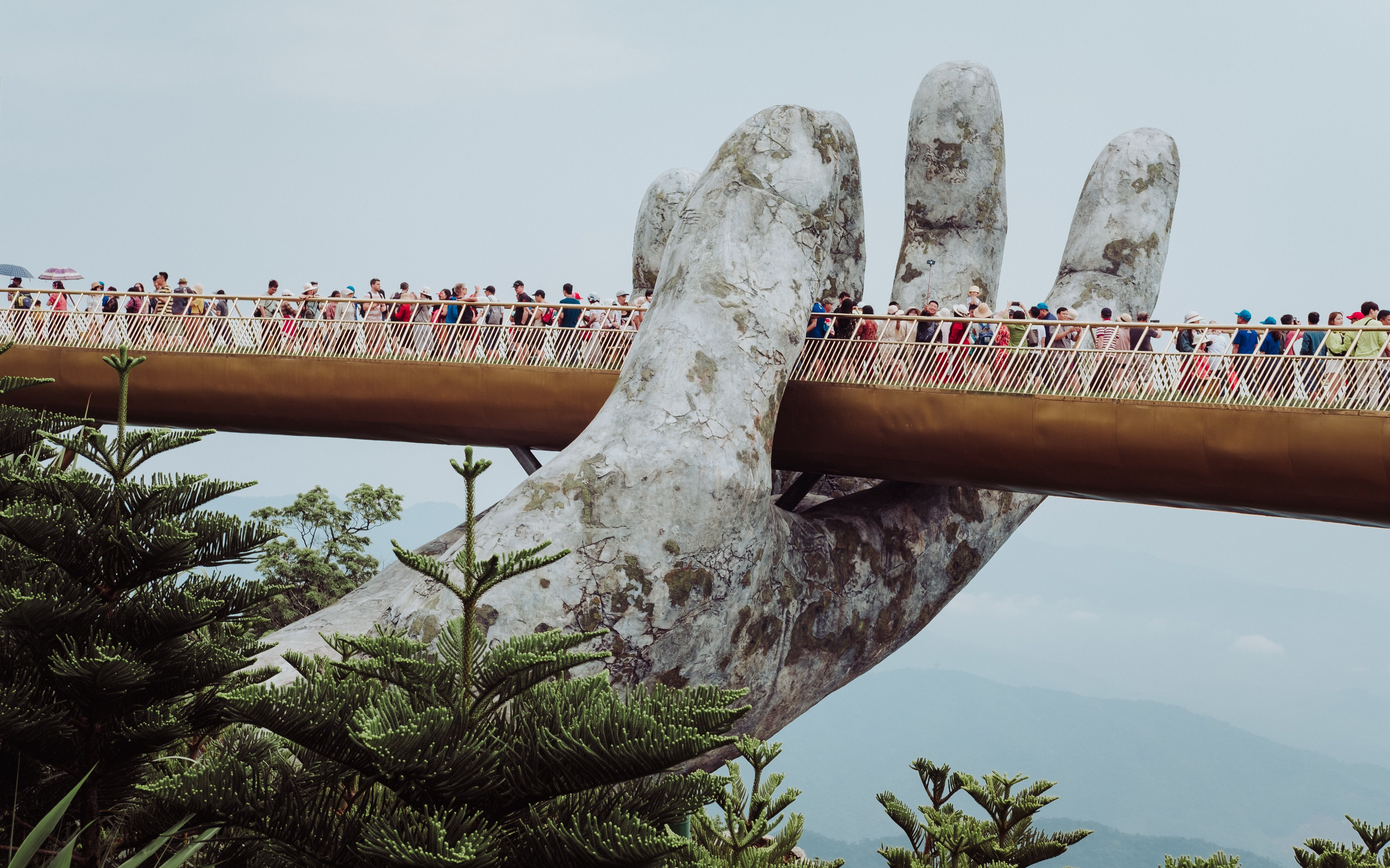 Golden Bridge On The Hills Of Ba Na Da Nang