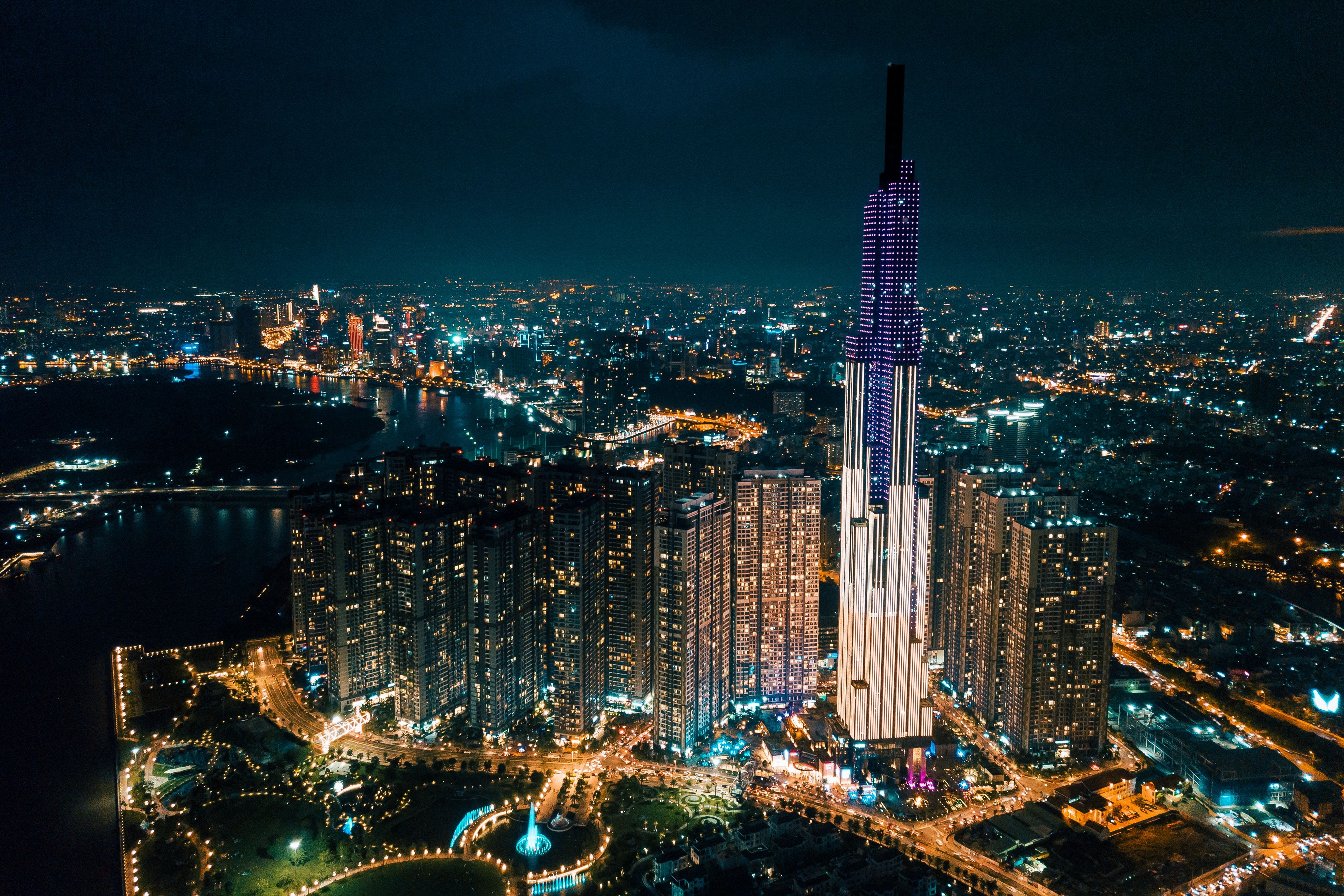 Night View Of Ho Cho Minh Coty