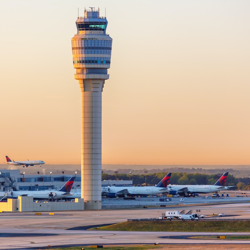 Tower At Atlanta Airport (Atl) In Georgia.